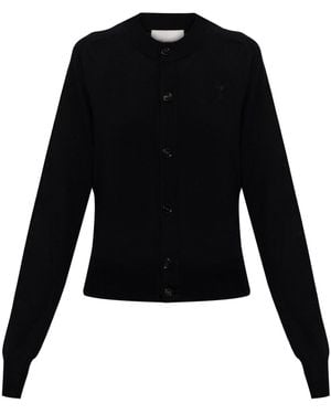Ami Paris Wool Cardigan - Black