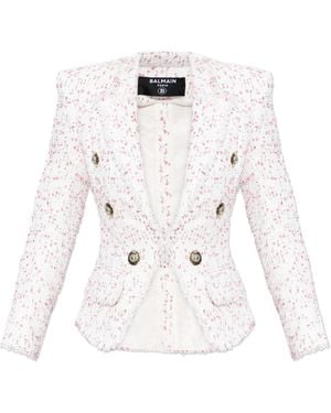 Balmain Tweed Blazer - White