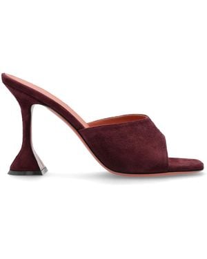 AMINA MUADDI 'Lupita' Heeled Mules - Brown