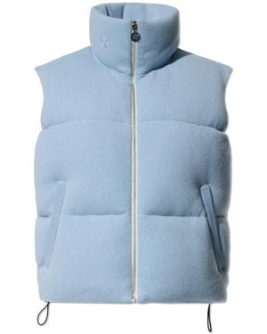 Perfect Moment Quilted Vest With Stand-Up Collar - Blue