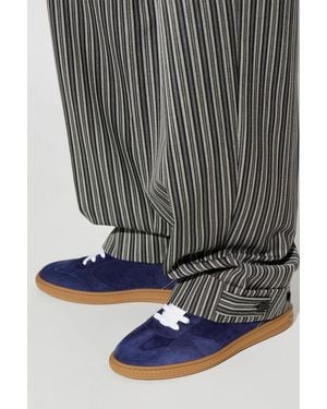 Versace "Greca" Suede Sneakers - Gray