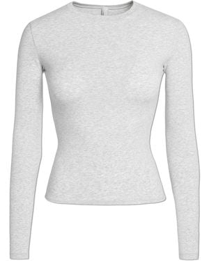 Skims Long Sleeve T-Shirt - White