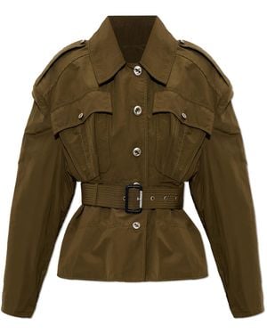 McQueen Short Trench Coat - Green