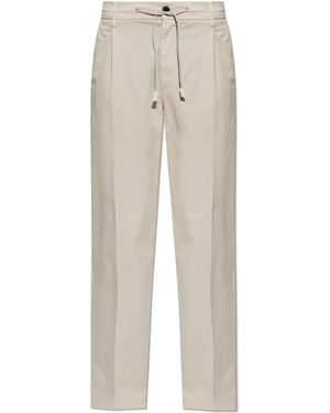 Eleventy Creased Trousers - White