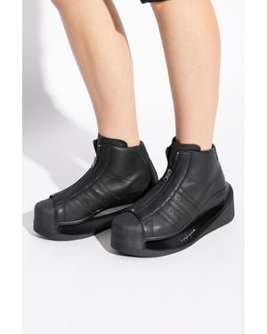 Y-3 Sports Shoes Gendo Pro Model' On A Wedge Heel - Black