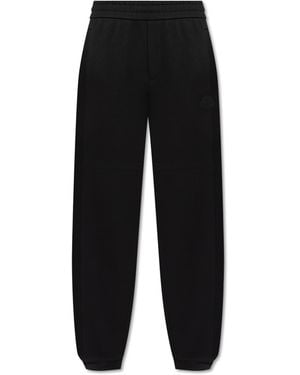 Moncler Trousers With Logo - Black