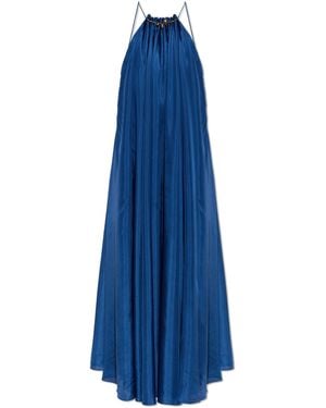 Zimmermann Silk Dress With Appliqués - Blue