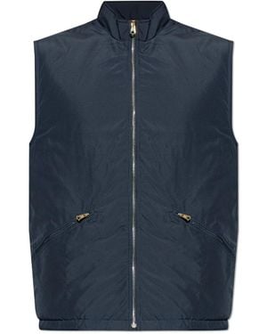 Paul Smith Insulated Vest With A Stand-Up Collar - Blue