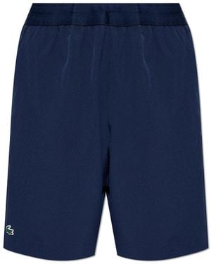 Lacoste Shorts With Logo Patch - Blue