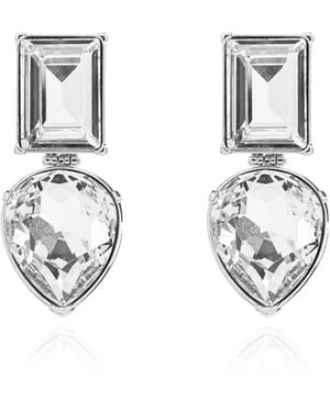 McQueen Earrings With Shimmering Crystals - Metallic