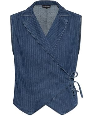 Emporio Armani Denim Vest - Blue