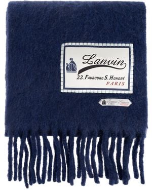 Lanvin Scarf With Fringes - Blue
