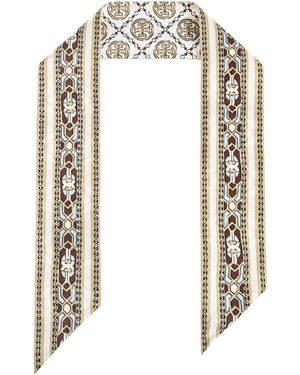 Tory Burch Silk Scarf - Natural