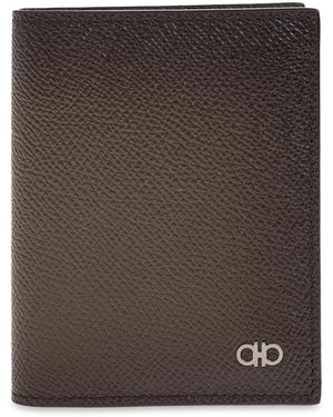 Ferragamo Leather Card Holder - Brown