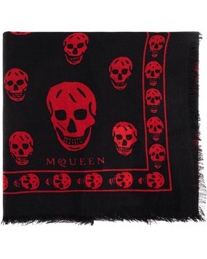 McQueen Wool Scarf - Red
