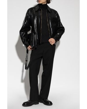 Versace Turtleneck With Medusa Print - Black