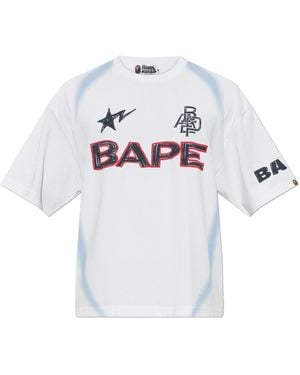 A Bathing Ape T-Shirt With Logo - White
