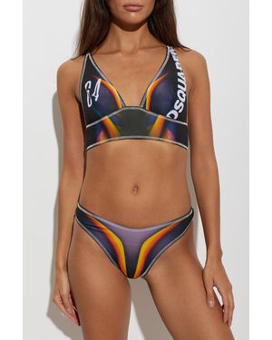 DSquared² Printed Bra - Brown