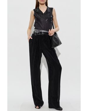 Maison Margiela Top With A Glossy Finish - Blue