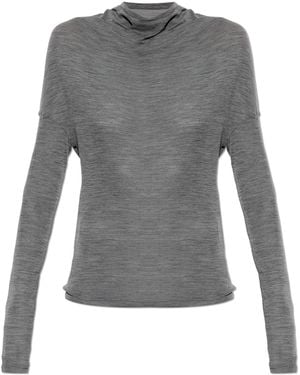 Victoria Beckham Long Sleeve Top - Grey