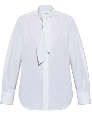 Givenchy Shirt With Decorative Scarf - White