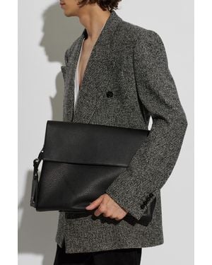 Dolce & Gabbana Leather Bag 'Lock' - Gray