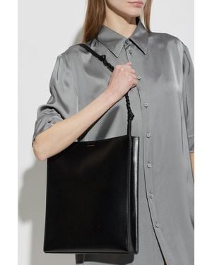 Jil Sander Leather 'Shopper' Bag - Gray