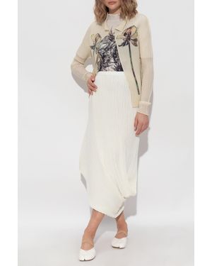 Issey Miyake Pleated Skirt - Natural