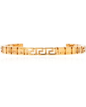 Versace Bracelet With Characteristic Greek Pattern - Metallic