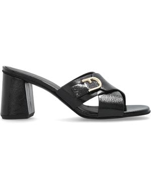 Furla Chic Heeled Mules - White