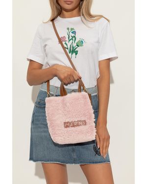 Marni Furry Handbag - Gray