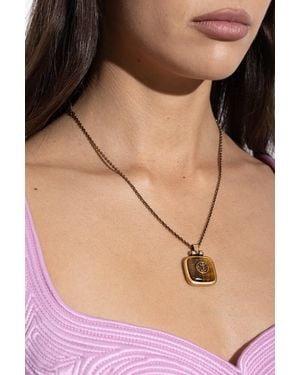 Versace Necklace With Pendant - Natural