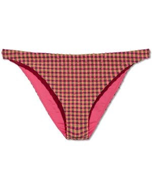 The Upside Bottom Of The "Aliki" Swimsuit - Red