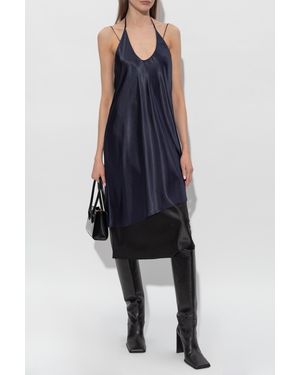 Vetements Double-Layered Spaghetti Strap Dress - Blue