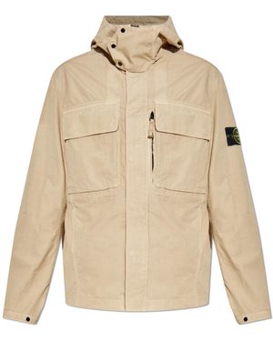 Stone Island Hooded Jacket - Natural