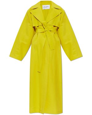 Alaïa Coat With Open Lapels - Yellow