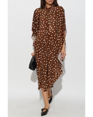 Vetements Asymmetric Dress With Shoulder Pads - Brown