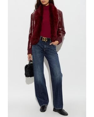 Dolce & Gabbana Jeans With A Vintage Effect - Red