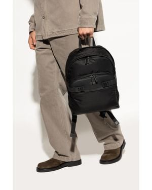 Ferragamo Backpack With Logo - Black