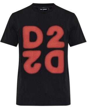 DSquared² T-Shirt With Printed Logo - Red