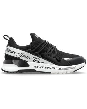 Versace Jeans Couture Sports Shoes With Printed Logo - Black
