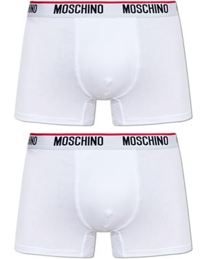 Moschino 2-Pack Of Cotton Boxers - White