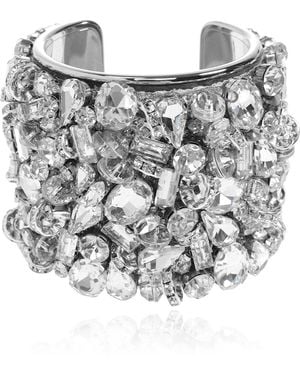 Dries Van Noten Bracelet With Shimmering Crystals - Grey
