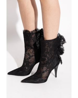 McQueen Lace Ankle Boots 'Heron' - Black