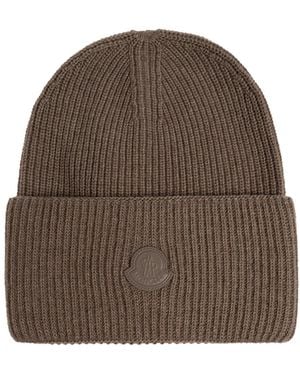 Moncler Wool Hat - Brown