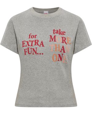 RE/DONE T-Shirt '1950S Boxy Tee Coke For Fun' - Grey