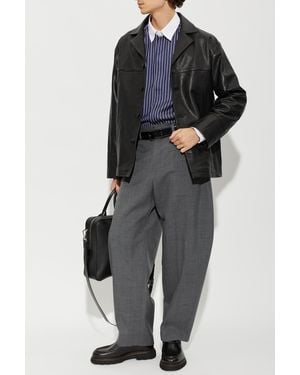 Tom Ford Silk Striped Shirt - Black