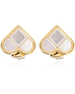 Kate Spade Heart-Shaped Earrings - Metallic