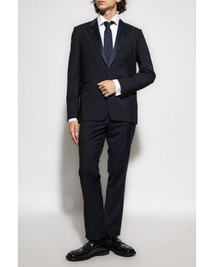 Paul Smith Suit With Satin Inserts - Blue