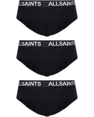 AllSaints 3-Pack Briefs - Black